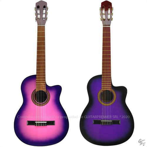 Imagen 8 de 10 de Guitarra Criolla Electroacustica Media Caja Funda Pua Envios
