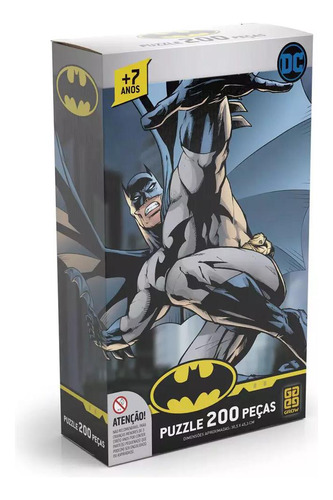 Quebra Cabeça Puzzle Dc Batman Com 200 Peças Da Grow 03809