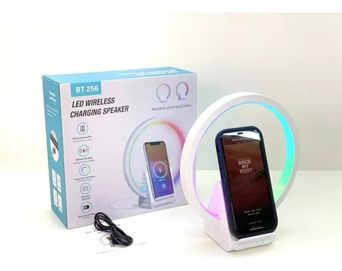 Lampara Rgb Ambiental  Cargador Inalambrico Bocina Bluetooth