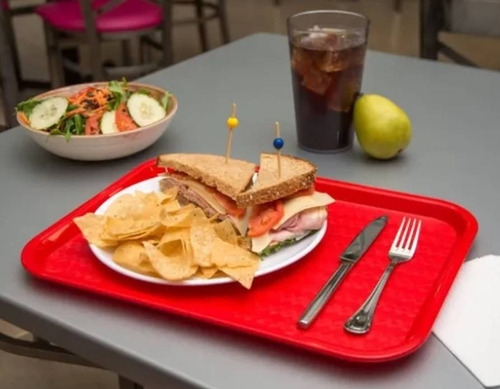 Bandejas Comida Rápida Rojo Winco 45x35