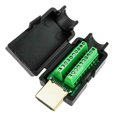 Ficha Adaptador Hdmi Para Armar Cable Macho C/ Bornera