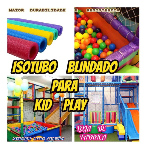 Imagem 10 de 10 de Isotubo Blindado 54mm P/buffet Brinquedão Play Kit C/16mts