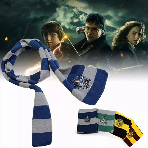 Bufandas Harry Potter Bordado 4 Tipos Insignias Facultad