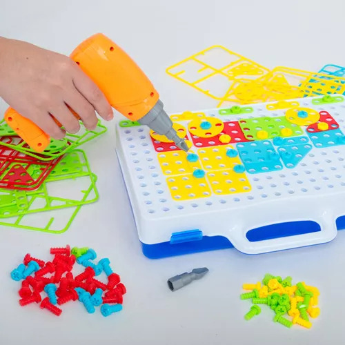 Juego Herramientas Taladro Eléctrico Niños 258 Piezas Gav