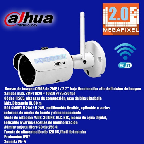 Camara Seguridad 3 Megap Dahua Wifi Inalam Infrarrojo 1080p