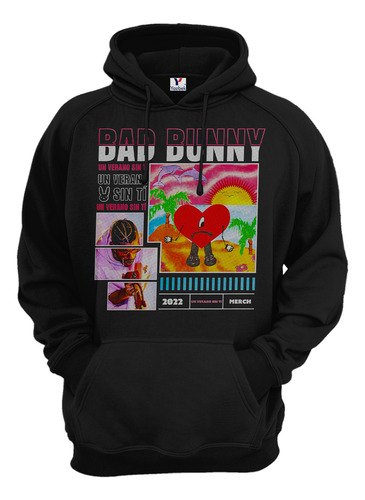 Sudadera Bad Bunny, Unisex Con Capucha Y Cangurera 04