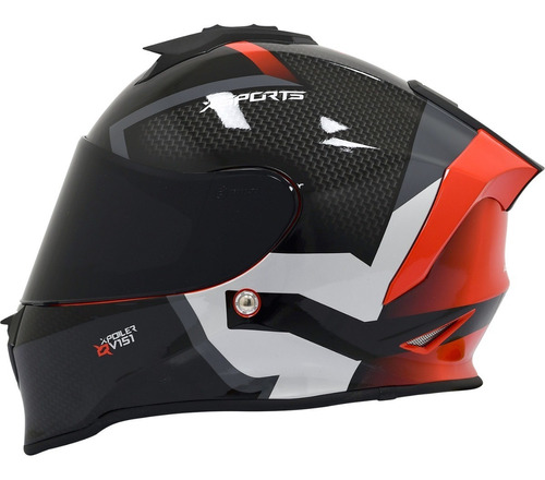 Casco Moto X Sports V151 Integral Naranja Gris - Nany Motos
