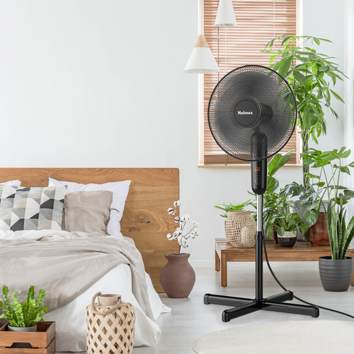 Ventilador De Pé Digital Holmes 16, 3 Velocidades E 3 Modos