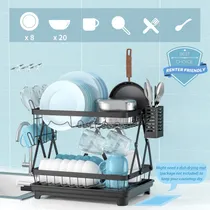 Comprar Estante Secado Plato 2 Nivele Plegable Para Secar Cocina