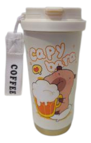 Termo Vaso Capibara Moda 520ml Frío Caliente Para Cafe Corre