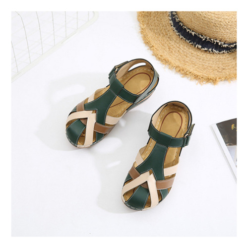 Sandalias Redondas Cómodas Con Soporte De Arco De Moda