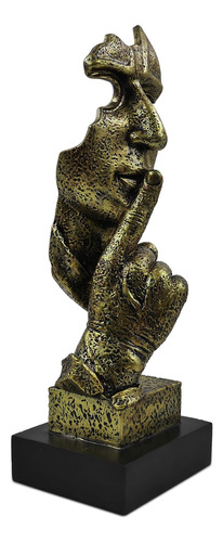 Iamoy Estatua De Thinker Keep Silent Face Figurines Modernas