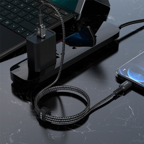 Cable Acefast Usb-a A Lightning (1,2mt) Color Negro