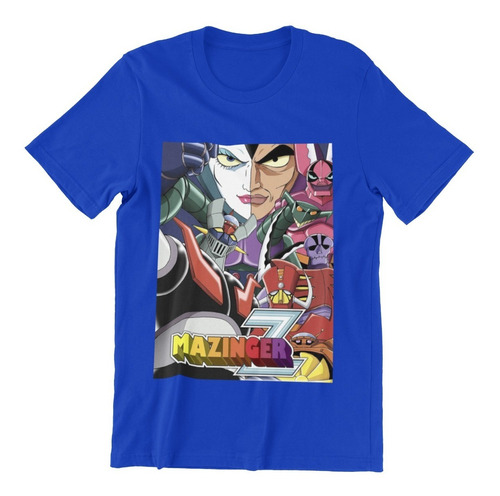 Polera Unisex Mazinger Z Anime Manga Poster Estampado Algodo