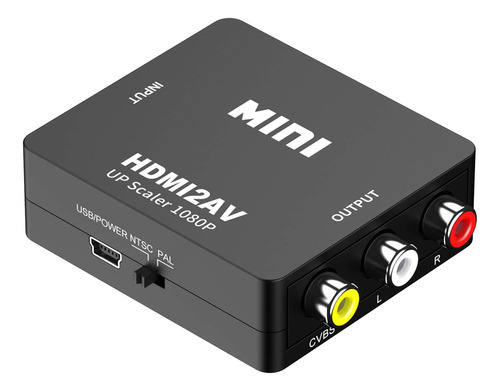 Tianle Adaptador Hdmi A Rca, 1080p Hdmi A Av 3rca Cvbs Conve