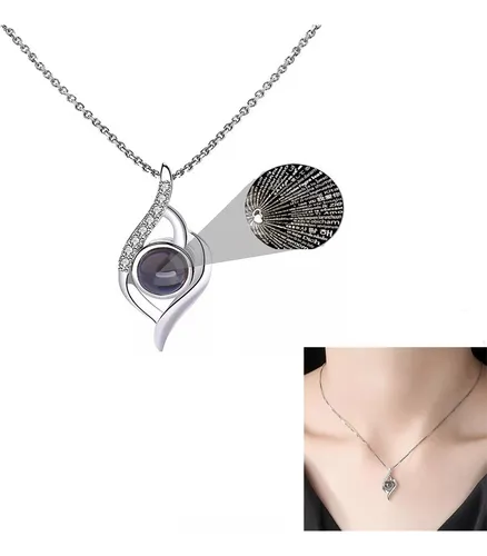 comprar Collar Te Amo En 100 Idiomas Plata 925 Gota De Agua Regalo