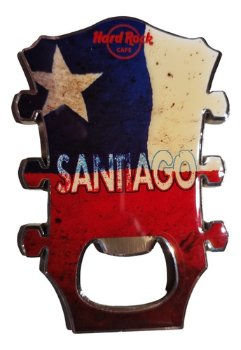 Destapador Guitarra Iman  Hard Rock Cafe Santiago De Chile