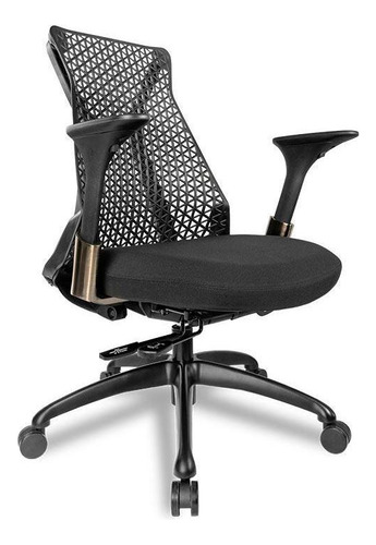 Cadeira Office Premium Zinnia Dalia Ergonômica Confortável Cor Cinza Material do estofamento Tecido