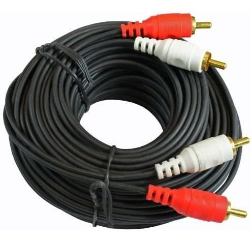 Cable 2 Rca A 2 Rca, 50 Pies/negro