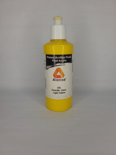 Pintura Acrilica Fluida Amarillo Claro Atenea 250ml