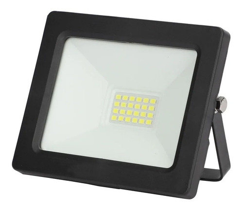 Pack X 10 Reflector Proyector Led 20w Exterior Calido Frio Carcasa Negro Luz Calida 3000k 220V