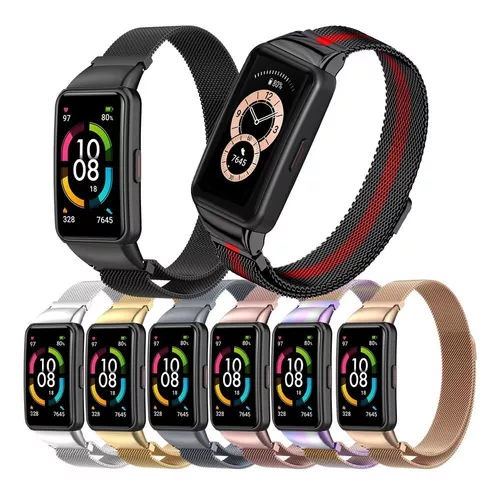 Correa De Acero Para Huawei Band 6 Y Honor Band 6 + Mica