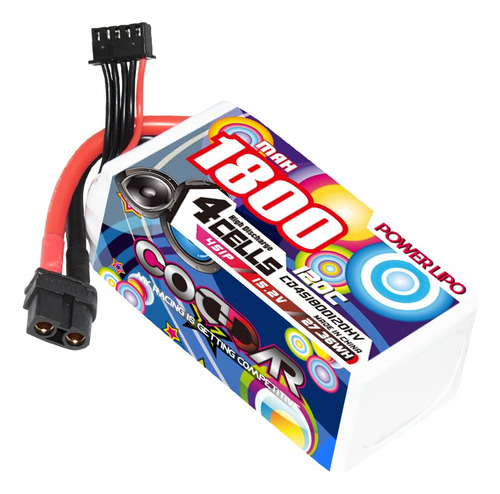 Coddar Bateria Lipo De 1800mah 4s 15.2v 120c Hv Con Conector