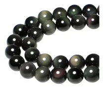 Comprar Obsidiana Negra Arcoiris Tira Abalorios Para Bisutería 8 Mm