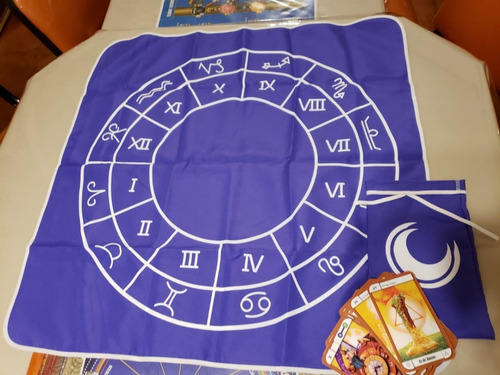 Paño Mantel Tarot Rueda Astrológica