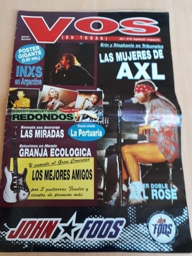 Revista Vos Inxs Sting Taylor Mazur Fixt Usa 94 Deep Purple