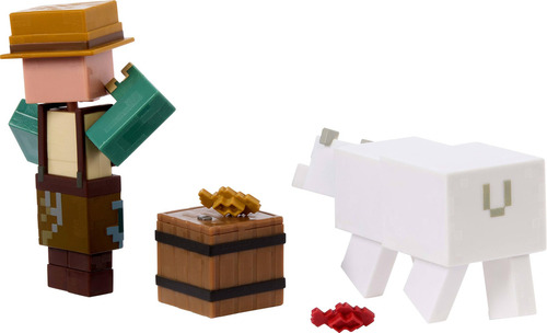 Mattel Minecraft Figuras De Acción 2 Unidades 3.25 Pulgadas