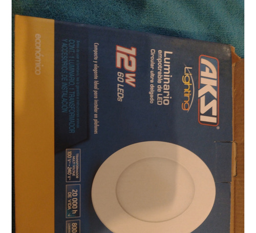 Luminario Empotrable Led Circular Ultradelgado 12 Watts Aksi