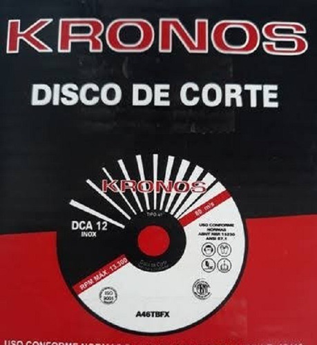 Disco Corte Fino 9 Polegadas Ferro/inox 2mm Kronos 25 Pçs Cor Cinza-escuro