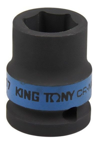 Soquete Impacto Sextavado Curto 19mm 1/2  Kingtony 453519m