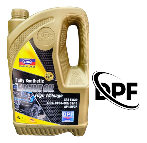 Aceite 5w30 Dana Lube , Full Sintetico Especial Dpf 6 Litros