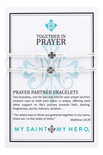 My Saint My Hero Together In Prayer - Pulseras De Pareja De 