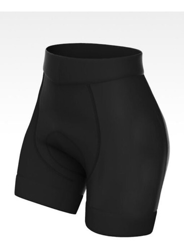 Imagem 2 de 6 de Bermuda Fem Forro Gel Ert Preto Liso