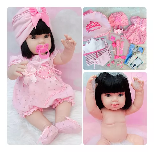 Brastoy Sapo Boneca Bebe Reborn Nino 100% Silicone 48cm