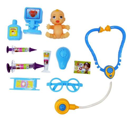 Brinquedo Kit Maleta Medico Infantil Doutor C/ Acessórios Cor Vermelho