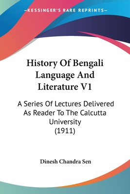 Libro History Of Bengali Language And Literature V1: A Se...