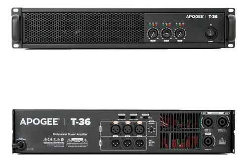 Amplificador De Potencia 3 Canales 1200w Apogee T36