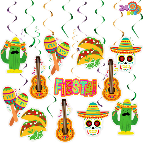 Banderines Colgantes De Papel Para Fiesta Mexicana 24 Pzas