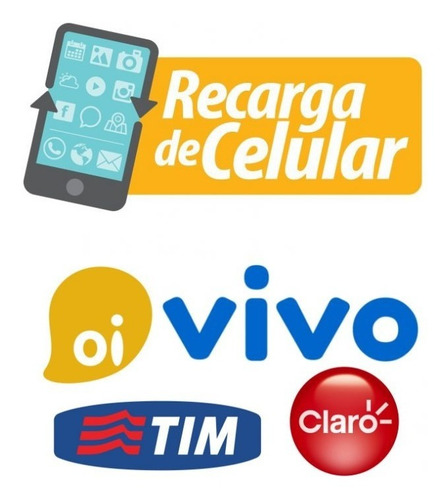 Recarga Celular Crédito Online Tim Claro Vivo Oi R$ 10,00