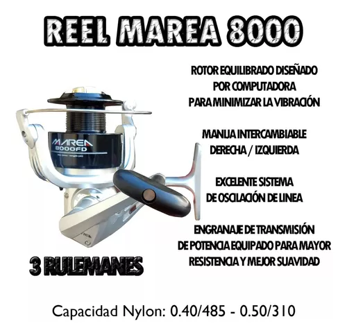 Kit Combo Equipo Pesca Profesional Caña + Reel 6000 + Caja - $ 94.449