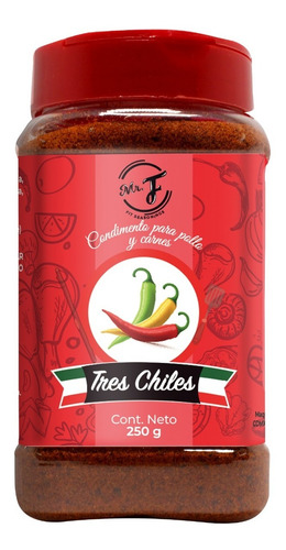 Condimento Sazonador Saludable Mr. F | Tres Chiles 250g