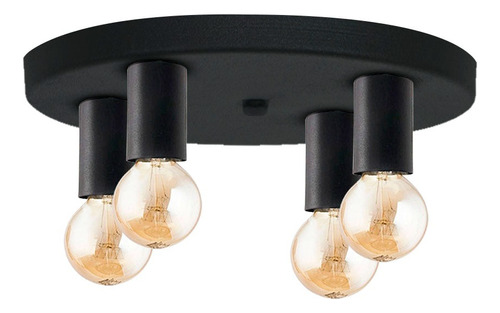 Plafon Techo 4 Luces Spot Led E27 Lampara Deco Minimalista