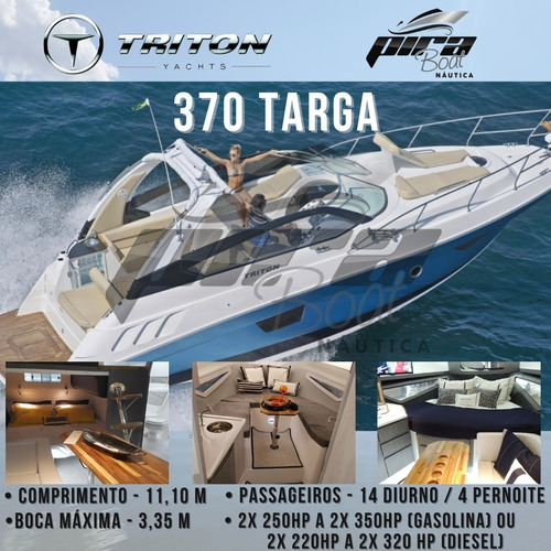 Lancha Triton 37 Pés Completa - Ñ Focker 38 Solara 38 Nx 38