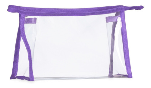 8 Necessaire Transparente Pequena Para Viagem Diversas Cores Cor Violeta-escuro