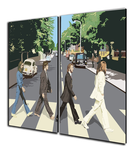 Imagen 2 de 3 de Diptico 60x50 Cms Dcorativo Beatles 1
