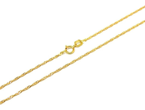 Corrente Em Ouro 18k Feminina Singapura 50cm 0,65mm